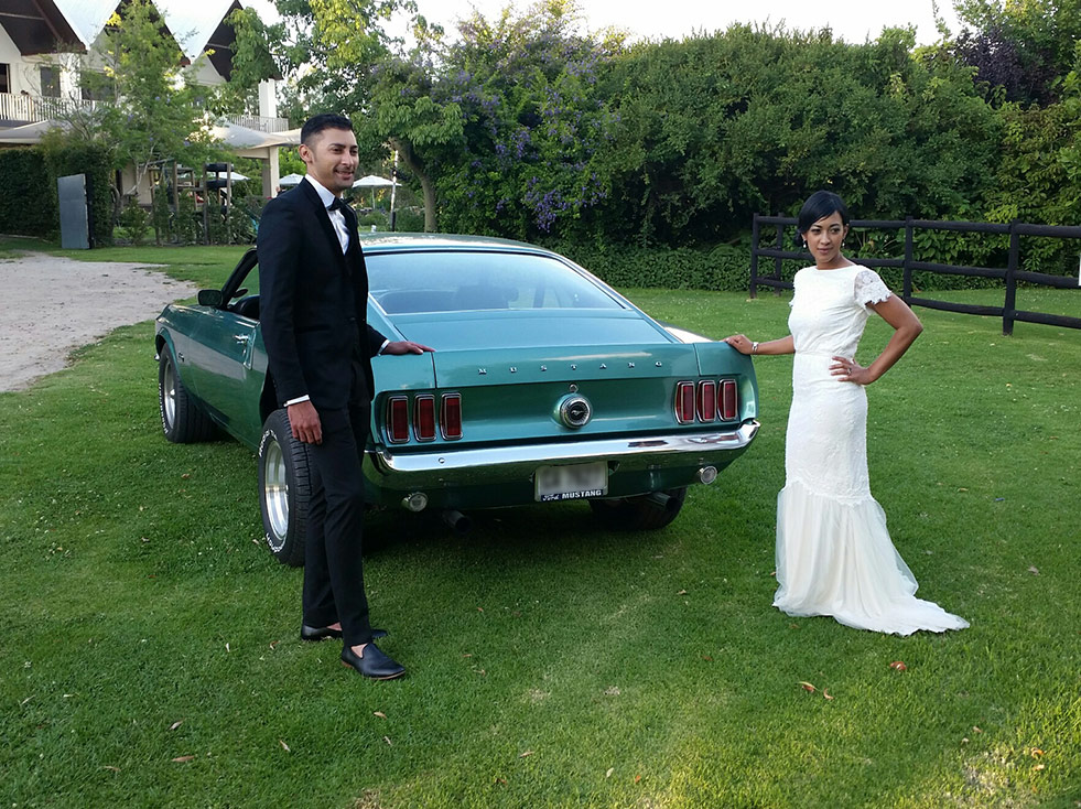 Mustang hire for wedding in Stellenbosch